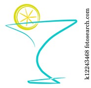 Cocktail with lemon Cocktail with lemon