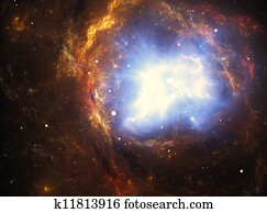 Colorful nebula created by a supernova explosion Colorful nebula created by a supernova explosion