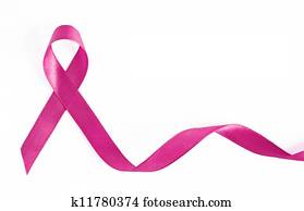 consciência câncer peito, fita cor-de-rosa, com, espaço cópia