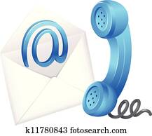 contato, email, símbolo