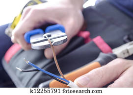 corte, elétrico, fios