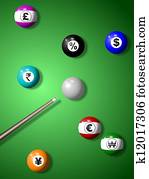 Currency billiard