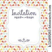 Cute invitation template for festive events Cute invitation template for festive events