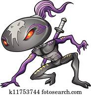Cyborg Alien Ninja Warrior Robot Cyborg Alien Ninja Warrior Robot