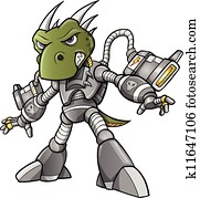Cyborg Alien Soldier Warrior Vector Cyborg Alien Soldier Warrior Vector