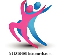 Dancer figures logo Dancer figures logo