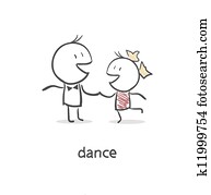 Dancing couple. Dancing couple.