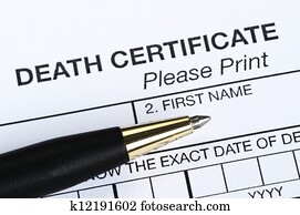 Death certificate Death certificate