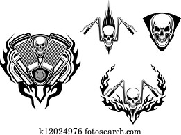 Death monster for racing mascot or tattoo Death monster for racing mascot or tattoo