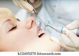 dentist healthcare teeth polishing work