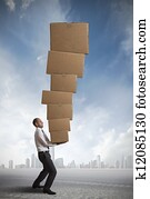 difícil, carreira, em, a, negócio