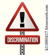 discrimination warning sign