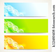 DNA banners set. DNA banners set.