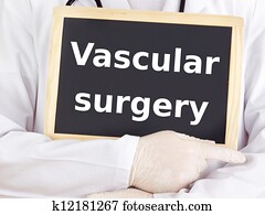 Doctor shows information: vascular surgery Doctor shows information: vascular surgery