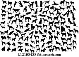 Dog silhouettes Dog silhouettes