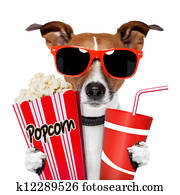 dog with red schades on dog with red schades on