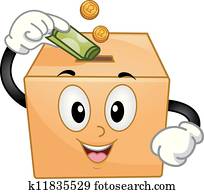 Donation Box Mascot Donation Box Mascot