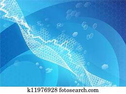 elektrisches blau, sechsecke, hintergrund