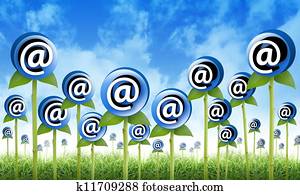 Email Internet Inbox Flowers Sprouting Email Internet Inbox Flowers Sprouting