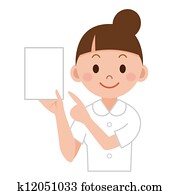 enfermeira, ou, jovem, doutor médico, mulher