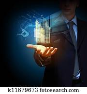 engenharia, automação, projeto construindo