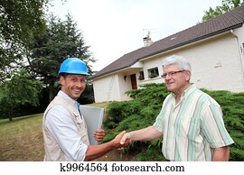 Entrepreneur and client shaking hands Entrepreneur and client shaking hands