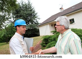 Entrepreneur and client shaking hands Entrepreneur and client shaking hands