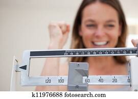 escala, mostrando, perda peso