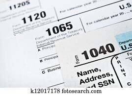 eua., retorno imposto renda, formulários, 1040,1065,1120