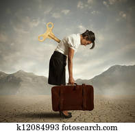 Exhausted businesswoman Exhausted businesswoman
