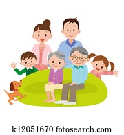 Family gathered in the living room Family gathered in the living room