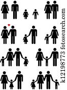 Family Icons (man, woman, boy, girl)