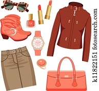 Fashion set with skirt and a jacket