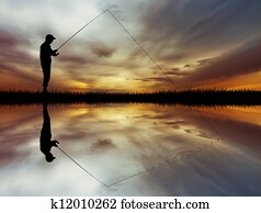 fishing at sunset fishing at sunset