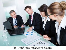 geschäftstreffen, für, statistisch, analyse