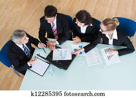 geschäftstreffen, für, statistisch, analyse