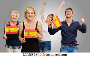 glad, spansk, familie, nytelse