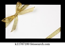 Golden ribbon and bow Golden ribbon and bow