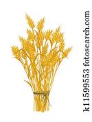 Golden wheat icon Golden wheat icon
