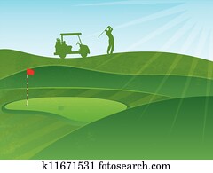 Golfing Illustration Golfing Illustration