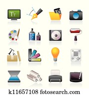 Graphic and website design icons Graphic and website design icons