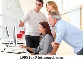 Group of people in business training Group of people in business training
