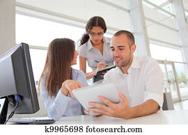 Group of young people in training course