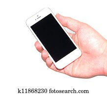 Hand holding new iPhone 5 Hand holding new iPhone 5
