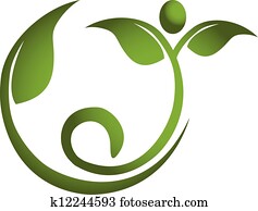 Healthy leaf men fitness logo Healthy leaf men fitness logo