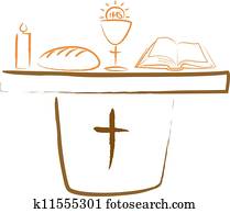 holy communion - altar and religiou holy communion - altar and religiou