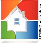 House square logo vector