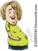 innehållsrik kvinna