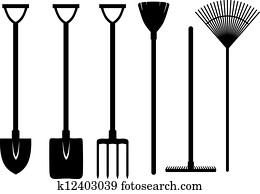 instrumenty ogrodnictwa, komplet