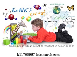 Internet laptop Boy with Learning Tools Internet laptop Boy with Learning Tools
